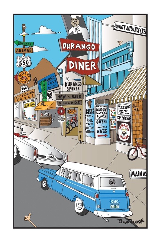 DURANGO DINER | LOOSE PRINT | 3:4 RATIO | 2:3 RATIO | LIFESTYLE | ILLUSTRATION