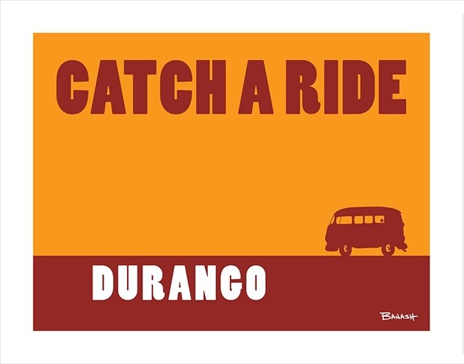 CATCH A RIDE BUS DURANGO | LOOSE PRINT | 3:4 RATIO | LIFESTYLE | ILLUSTRATION