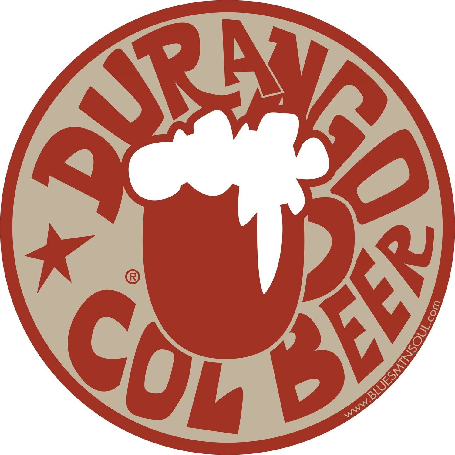 COL&#39; BEER MUG 3 DURANGO RED TIKI STYLE BMS | STICKER, Size: 2&quot;