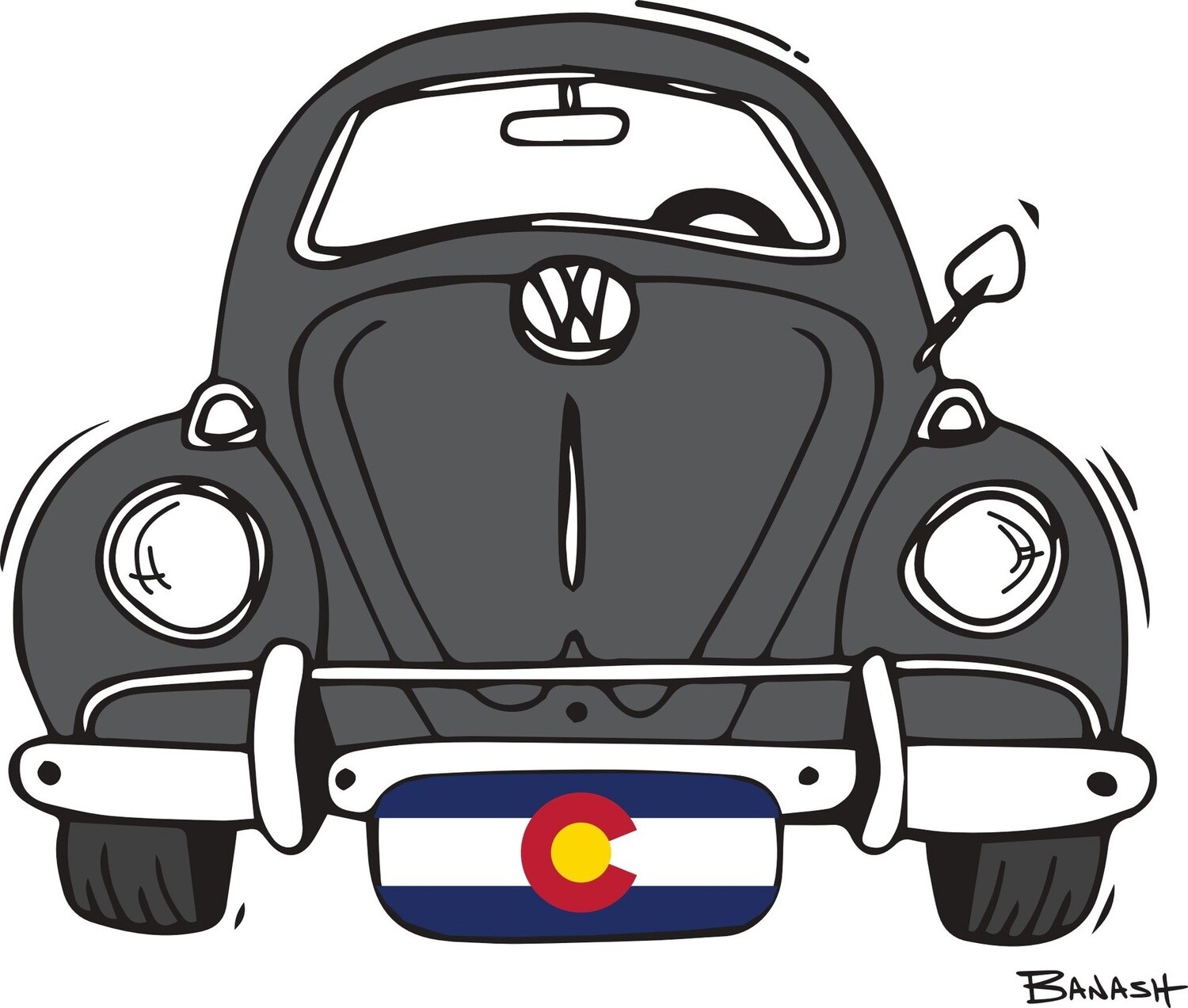 CO BUG GRILL CO PLATE | STICKER, Size: 2&quot;
