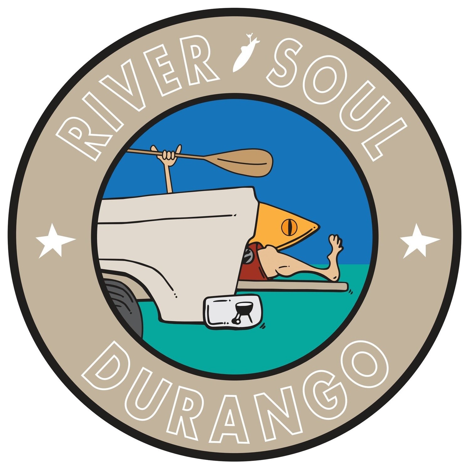 RIVER SOUL DGO TAILGATE GREM RND | STICKER, Size: 2&quot;