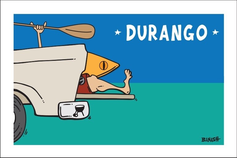 TAILGATE KAYAK GREM DURANGO | LOOSE PRINT | 2:3 RATIO | LIFESTYLE | ILLUSTRATION