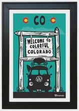 WELCOME SIGN CANOE BUS GRILL BLK/AQUA CO LOGO | LOOSE PRINT | 2:3 RATIO | LIFESTYLE | ILLUSTRATION