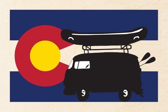 CO FLAG RAFT BUS SOLID LARGE | LOOSE PRINT | 2:3 RATIO | LIFESTYLE | ILLUSTRATION