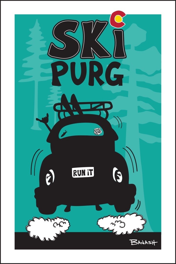 SKI PURG CO LOGO SKI BUG TAIL AIR | CANVAS | ILLUSTRATION | 2:3 RATIO