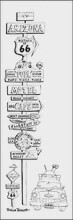 ROUTE 66 PITSTOPS ARIZONA B/W | LOOSE PRINT | 1:3 RATIO | LIFESTYLE | ILLUSTRATION