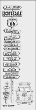 ROUTE 66 TOWNS SCOTTSDALE B/W | LOOSE PRINT | 1:3 RATIO | LIFESTYLE | ILLUSTRATION