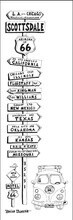 ROUTE 66 TOWNS SCOTTSDALE B/W | CANVAS | 1:3 RATIO | LIFESTYLE | ILLUSTRATION