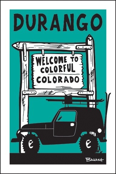 WELCOME SIGN SKI JEEP | LOOSE PRINT | 2:3 RATIO | LIFESTYLE | ILLUSTRATION