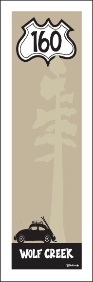 WOLF CREEK HWY 160 SKI BUG PINE | LOOSE PRINT | 1:3 RATIO | LIFESTYLE | ILLUSTRATION