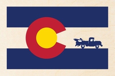 CO FLAG KAYAK PICKUP SOLID | LOOSE PRINT | 2:3 RATIO | LIFESTYLE | ILLUSTRATION