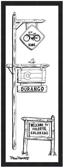 WELCOME SIGN SCHWINN XING | LOOSE PRINT | 1:3 RATIO | LIFESTYLE | ILLUSTRATION
