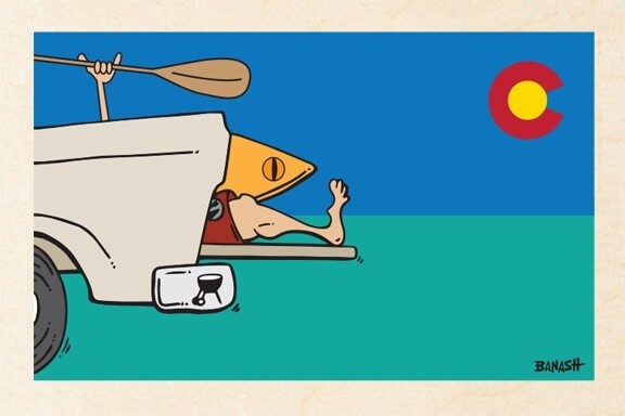 TAILGATE KAYAK GREM CO LOGO | LOOSE PRINT | 2:3 RATIO | LIFESTYLE | ILLUSTRATION