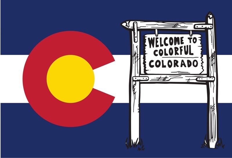 WELCOME SIGN CO FLAG POSTCARD