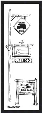 WELCOME SIGN KAYAK XING DURANGO | LOOSE PRINT | 1:3 RATIO | LIFESTYLE | ILLUSTRATION