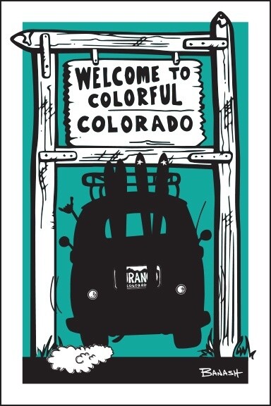 WELCOME SIGN SKI BUS TAIL AIR | LOOSE PRINT | 2:3 RATIO | LIFESTYLE | ILLUSTRATION