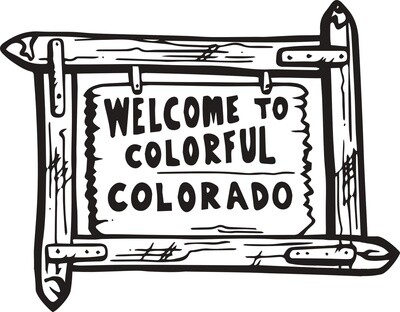 WELCOME TO COLORADO SIGN PULLOVER HOODIE