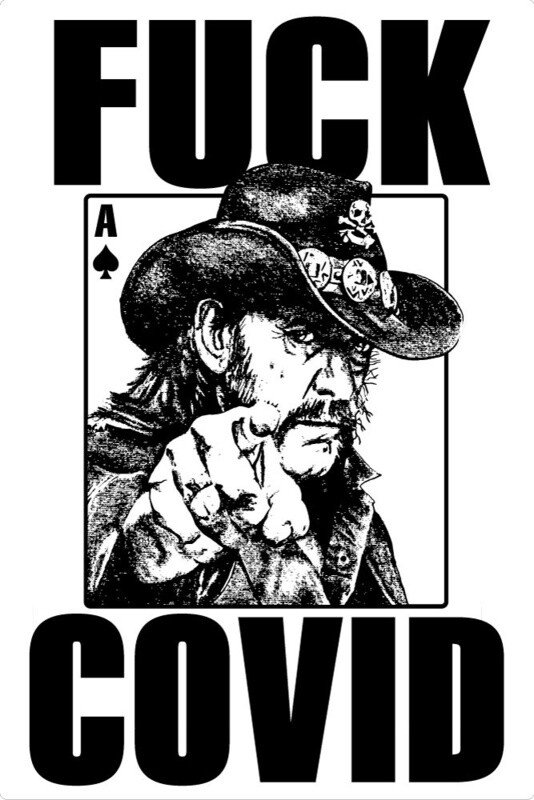 ROCK METAL NO. 1 &quot;F*** COVID&quot; | LOOSE PRINT | ILLUSTRATION | 2:3 RATIO