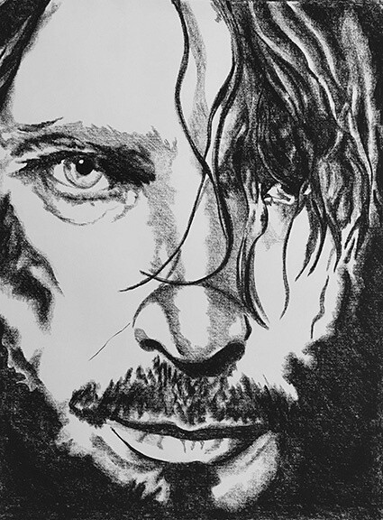 GRUNGE ROCK NO. 2 | CANVAS | CHARCOAL | 3:4 RATIO