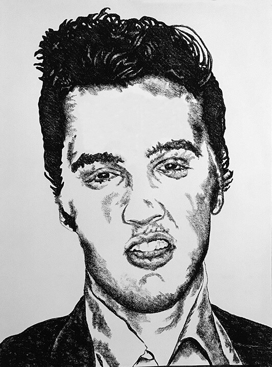 ROCK N&#39; ROLL NO. 18 | LOOSE PRINT | CHARCOAL | 3:4 RATIO