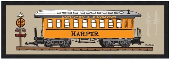 D&amp;SNG RR PASSENGER CAR HARPER | LOOSE PRINT | D&amp;SNG | 1:3 RATIO | LIFESTYLE | ILLUSTRATION