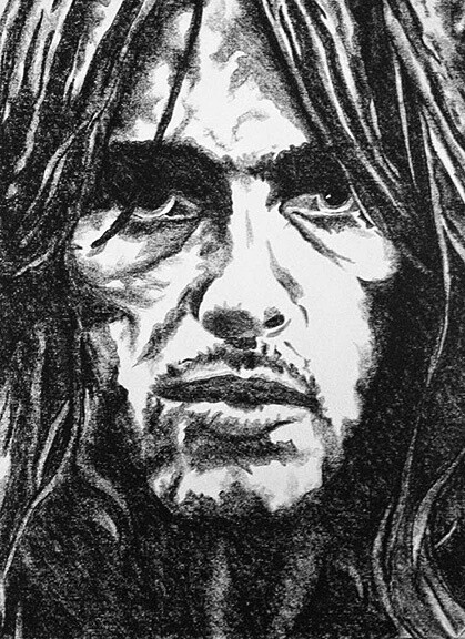 ROCK N&#39; ROLL NO. 16 | LOOSE PRINT | CHARCOAL | 3:4 RATIO