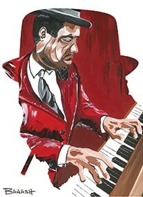 THELONIOUS MONK RED MONK SILO | LOOSE PRINT | BLUES | 3:4 RATIO | ACRYLIC PAINTING | JAZZ