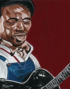 MISSISSIPPI FRED MCDOWELL YOU GOTTA MOVE | LOOSE PRINT | BLUES | 3:4 RATIO | ACRYLIC PAINTING | DELTA BLUES