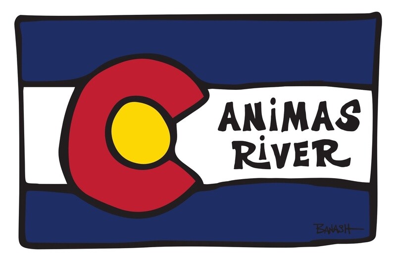 LOOSE CO FLAG ANIMAS RIVER POSTCARD
