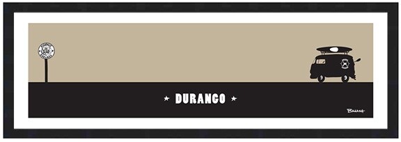 BLK/TAN BUS KAYAK HWY 550 DURANGO | LOOSE PRINT | 1:3 RATIO | LIFESTYLE | ILLUSTRATION