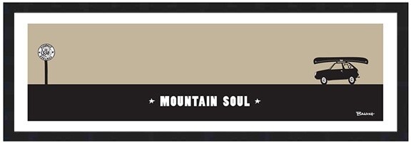 BLK/TAN SUBARU CANOE HWY 550 MOUNTAIN SOUL | LOOSE PRINT | 1:3 RATIO | LIFESTYLE | ILLUSTRATION