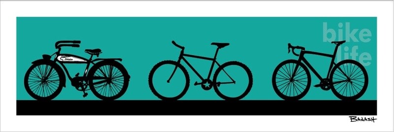 BIKE LIFE EVOLUTION SEAFOAM | LOOSE PRINT | 1:3 RATIO | LIFESTYLE | ILLUSTRATION