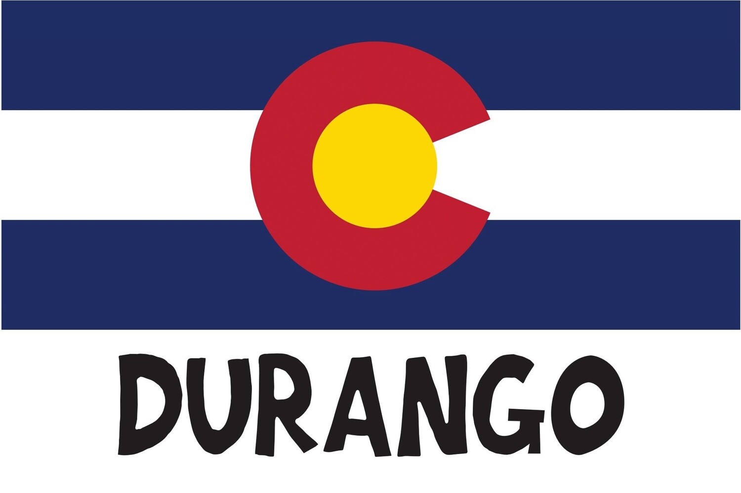 DURANGO CO LOGO BLUE STRIPES POSTCARD, Size: 4x6