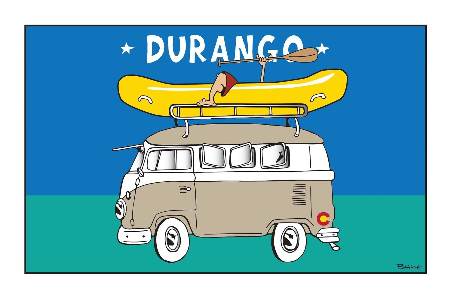 RAFT BUS GREM SEAFOAM POSTCARD, Size: 4x6