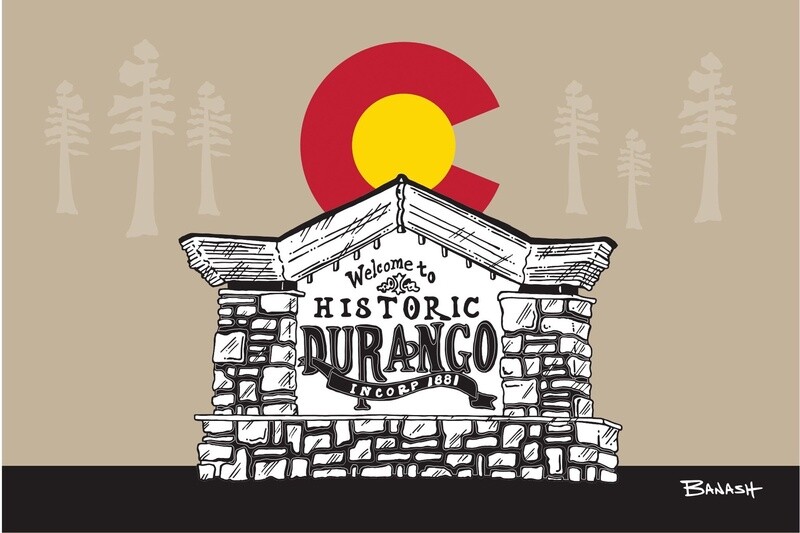 DURANGO STONE SIGN CO LOGO POSTCARD
