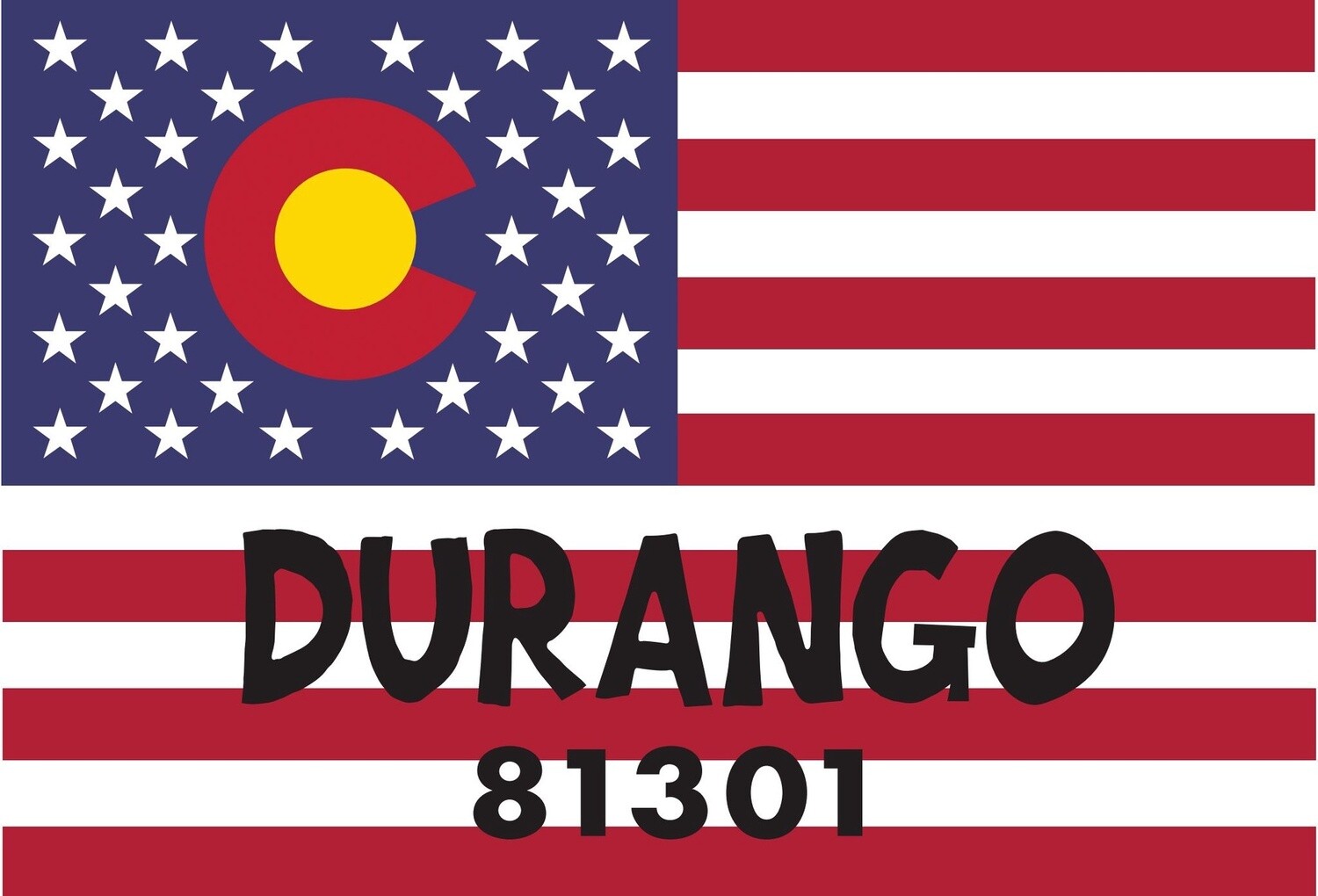 STARS STRIPES CO LOGO DURANGO 81301 POSTCARD, Size: 4x6