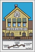 D&amp;SNG RR DEPOT STOPS | CANVAS | 2:3 RATIO | D&amp;SNG | LIFESTYLE | ILLUSTRATION