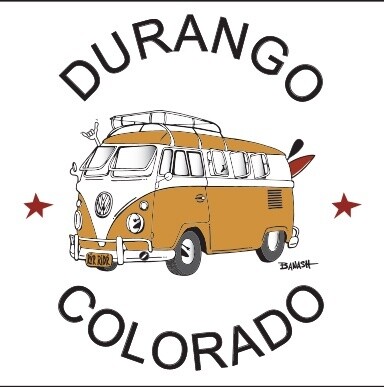 DURANGO COLORADO KAYAK BUS ROUND | LOOSE PRINT | 1:1 RATIO | LIFESTYLE | ILLUSTRATION