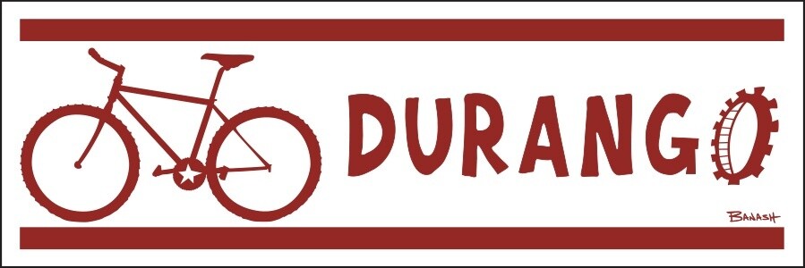 DURANGO TRAIL TIRE MOUNTAIN BIKE COMP STRIPES | CANVAS | 1:3 RATIO | LIFESTYLE | ILLUSTRATION