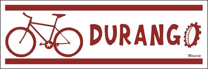 DURANGO TRAIL TIRE MOUNTAIN BIKE COMP STRIPES | CANVAS | 1:3 RATIO | LIFESTYLE | ILLUSTRATION
