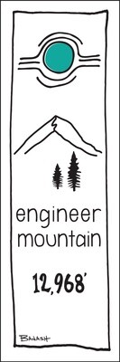 ENGINEER MOUNTAIN 12,968' LINE SKETCH | LOOSE PRINT | 1:3 RATIO | LIFESTYLE | ILLUSTRATION