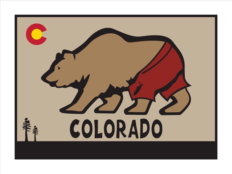 COLORADO RIVER BEAR | CANVAS | 3:4 RATIO | LIFESTYLE | ILLUSTRATION