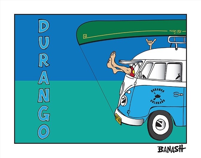 GREM 10 CANOE BUS DURANGO VERT | LOOSE PRINT | 2:3 RATIO | LIFESTYLE | ILLUSTRATION