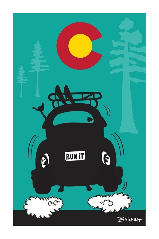 COLORADO SKI BUG TAIL AIR | LOOSE PRINT | 2:3 RATIO | LIFESTYLE | ILLUSTRATION