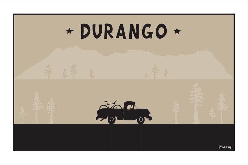 DURANGO MOUNTAIN BIKE PICKUP | CANVAS | 2:3 RATIO | LIFESTYLE | ILLUSTRATION