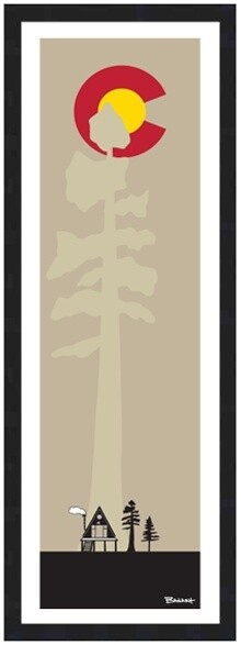 HUT LIFE PINE CO LOGO | LOOSE PRINT | 1:3 RATIO | LIFESTYLE | ILLUSTRATION