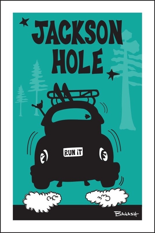 JACKSON HOLE SKI BUG TAIL AIR | LOOSE PRINT | 2:3 RATIO | LIFESTYLE | ILLUSTRATION
