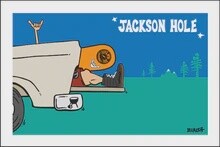 JACKSON HOLE TAILGATE SNOWBOARD GREM | LOOSE PRINT | 2:3 RATIO | LIFESTYLE | ILLUSTRATION