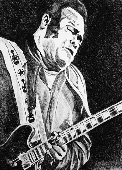 ELECTRIC BLUES NO. 4 | CANVAS | CHARCOAL | 3:4 RATIO