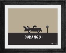 HWY 550 DURANGO KAYAK PICKUP | LOOSE PRINT | 2:3 RATIO | LIFESTYLE | ILLUSTRATION
